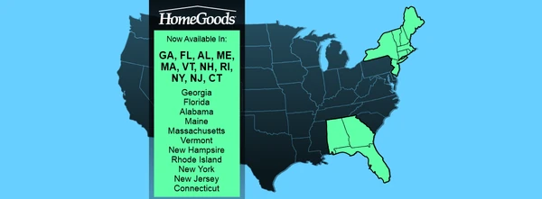 HomeGoods availability map